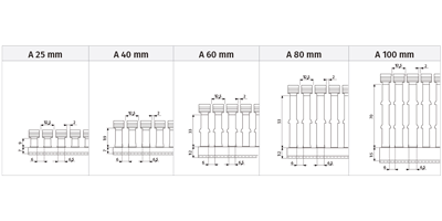 Dimensiones ducto horizontales