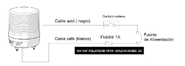 Diagrama conexión serie MS115M a 110-220VAC